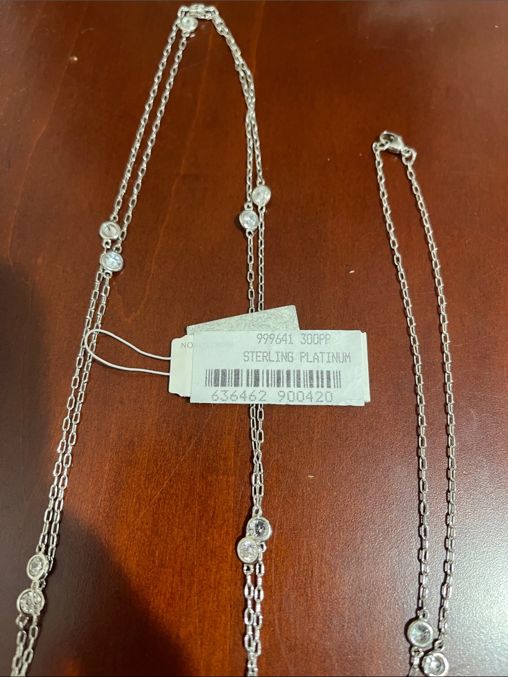 52” Sterling Silver & Cubic Zirconia “Diamonds by the Yard” Style Necklace - NWT - Picture 10 of 14